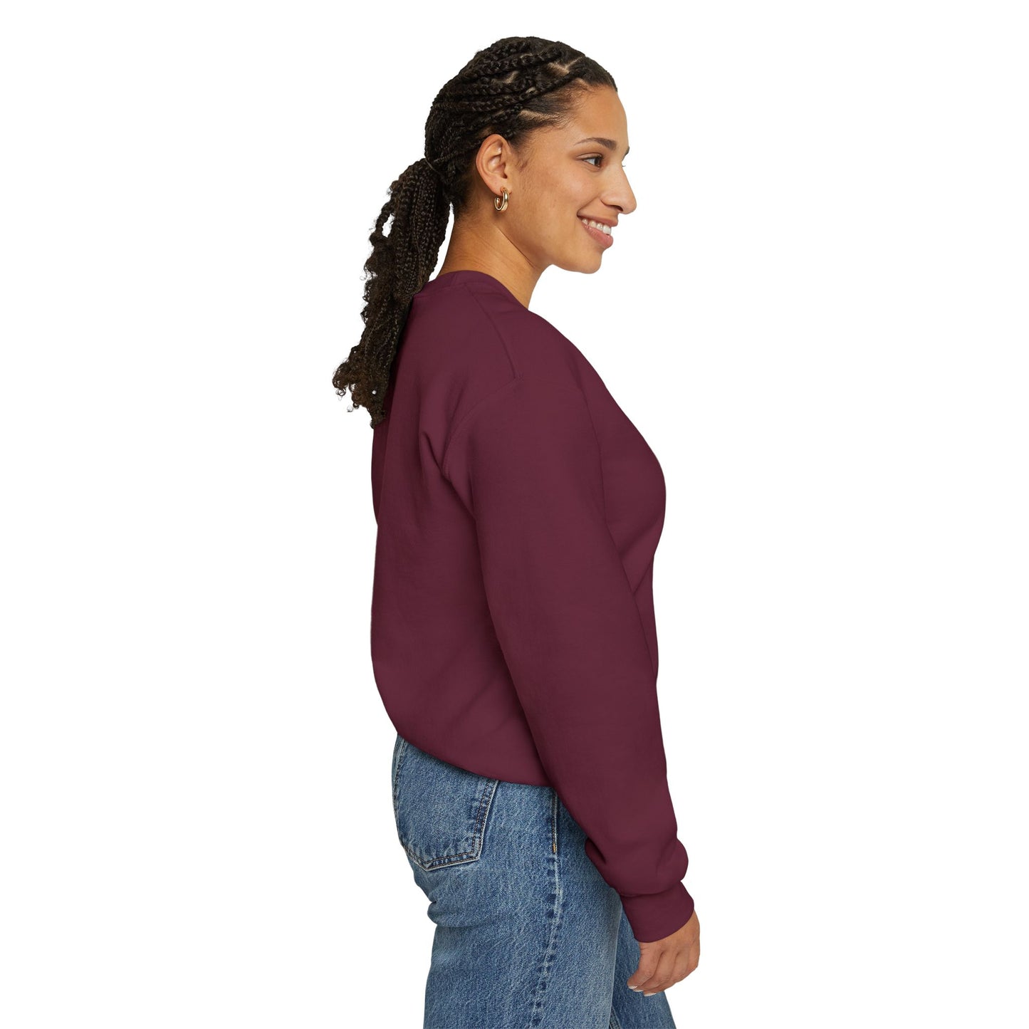 Good Vibes Only Retro Embroidered Crewneck Sweatshirt