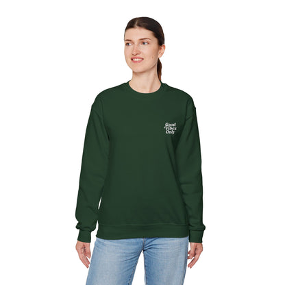 Good Vibes Only Retro Embroidered Crewneck Sweatshirt