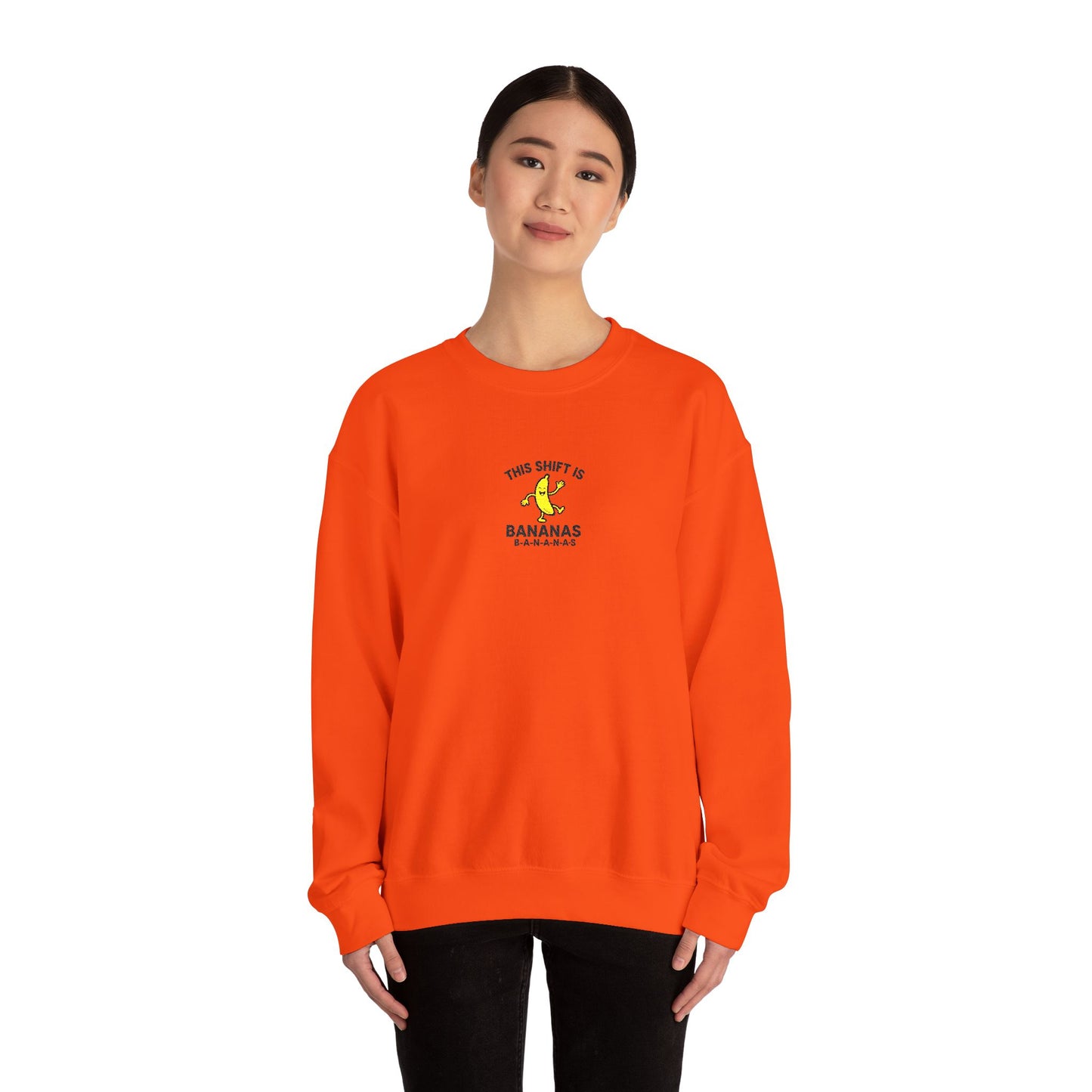 This Shift is Bananas Dancing Embroidered Crewneck Sweatshirt