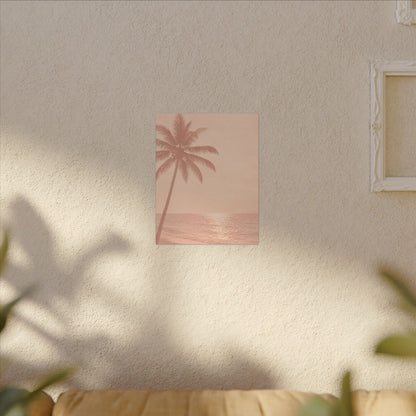 Blush Palm Beach — Matte Stretched Canvas Wall Art