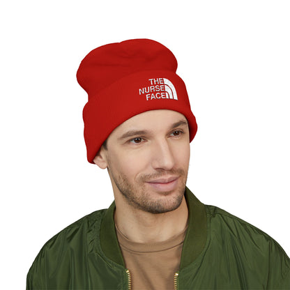 The Nurse Face Embroidered Classic Cuffed Beanie