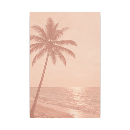 Blush Palm Beach — Matte Stretched Canvas Wall Art