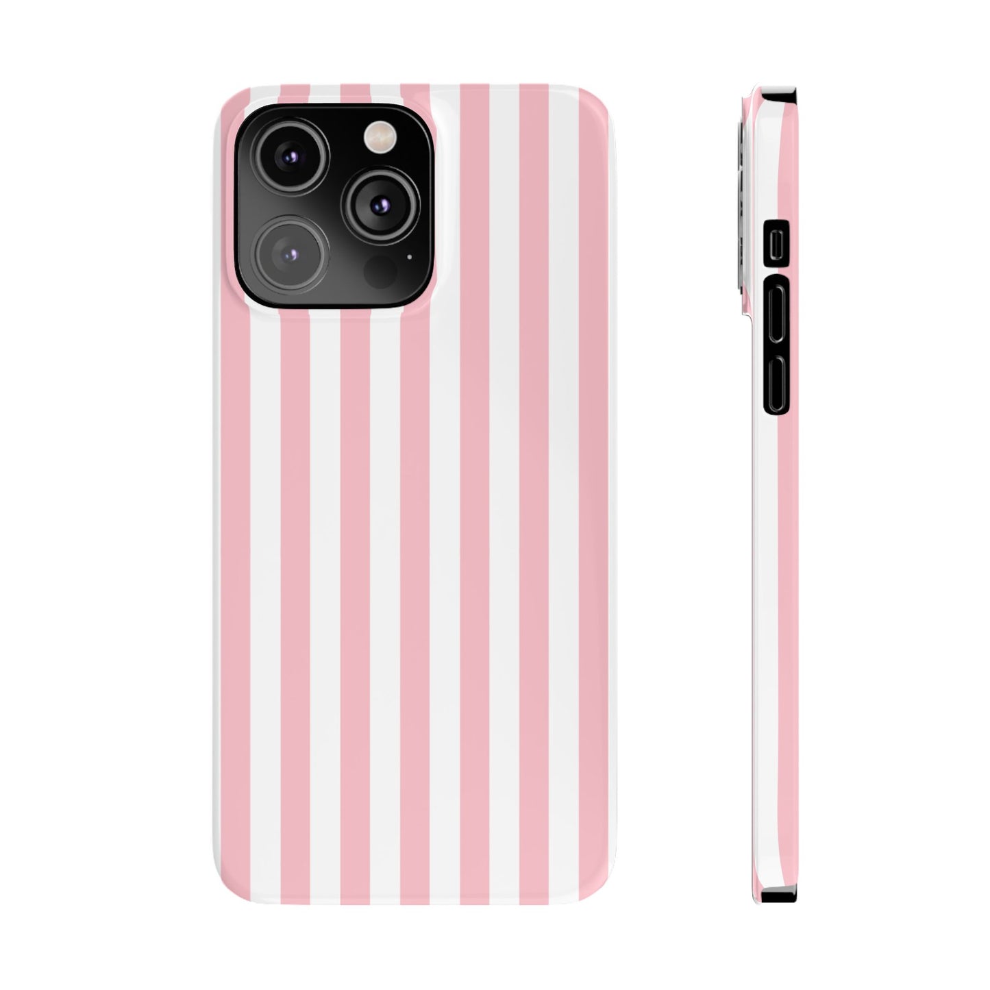 Pink Striped Summer Slim iPhone Case