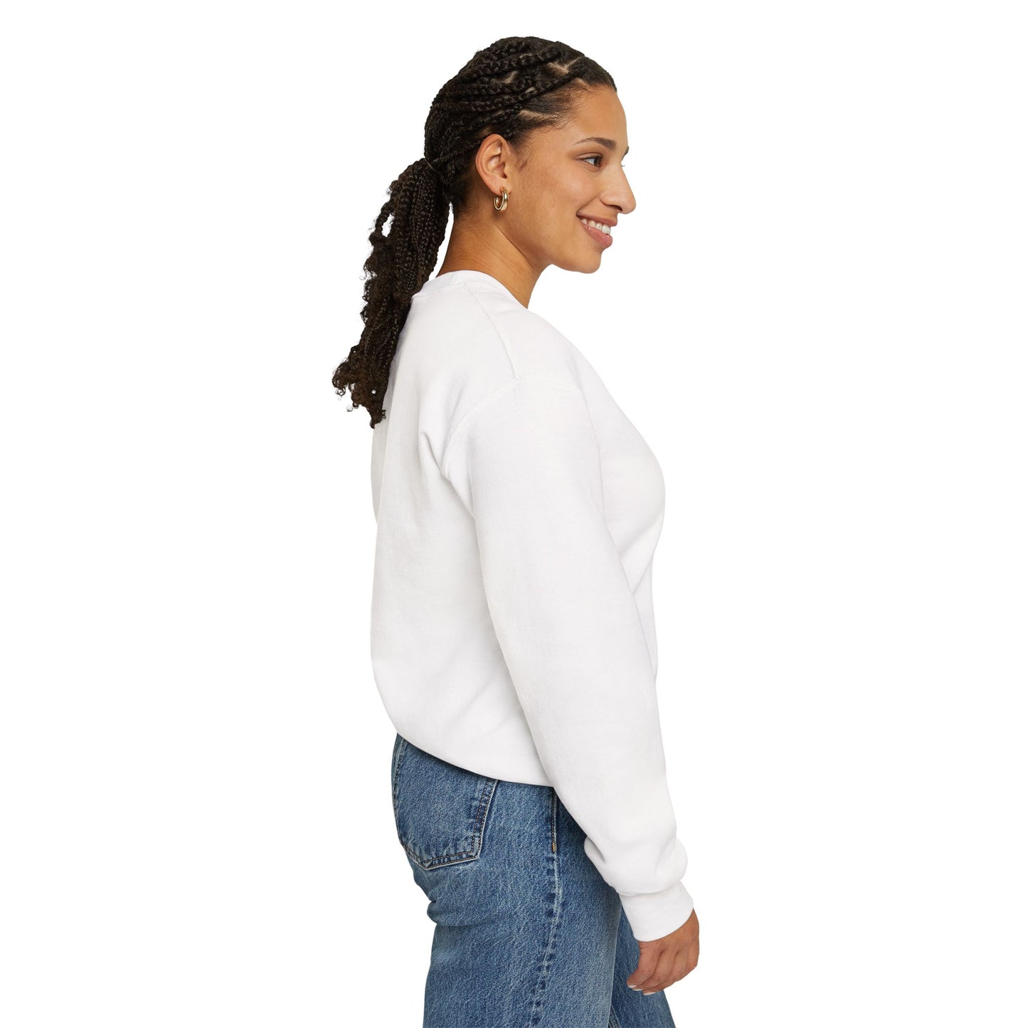 Face Card Never Declines Embroidered Crewneck Sweatshirt