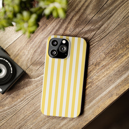 Yellow Striped Summer Slim iPhone Case