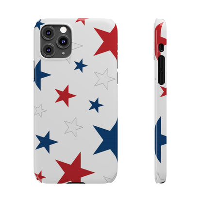 Red White and Blue Stars Slim iPhone Case
