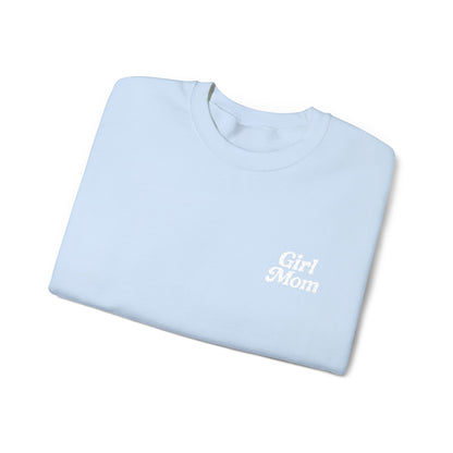 Girl Mom Retro Embroidered Crewneck Sweatshirt