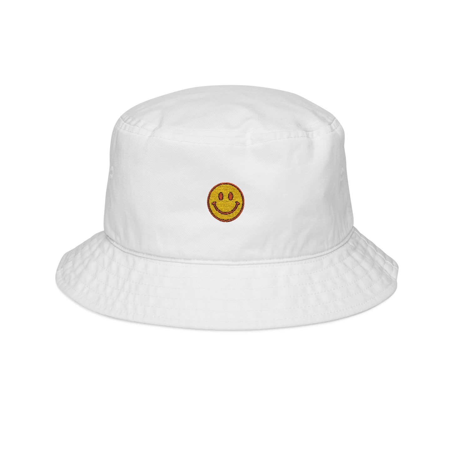 Retro Smiley Face Embroidered Bucket Hat