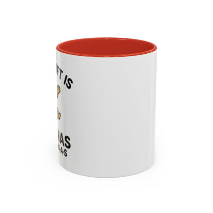 This Shift is Bananas Dancing Accent Mug (11, 15 oz)