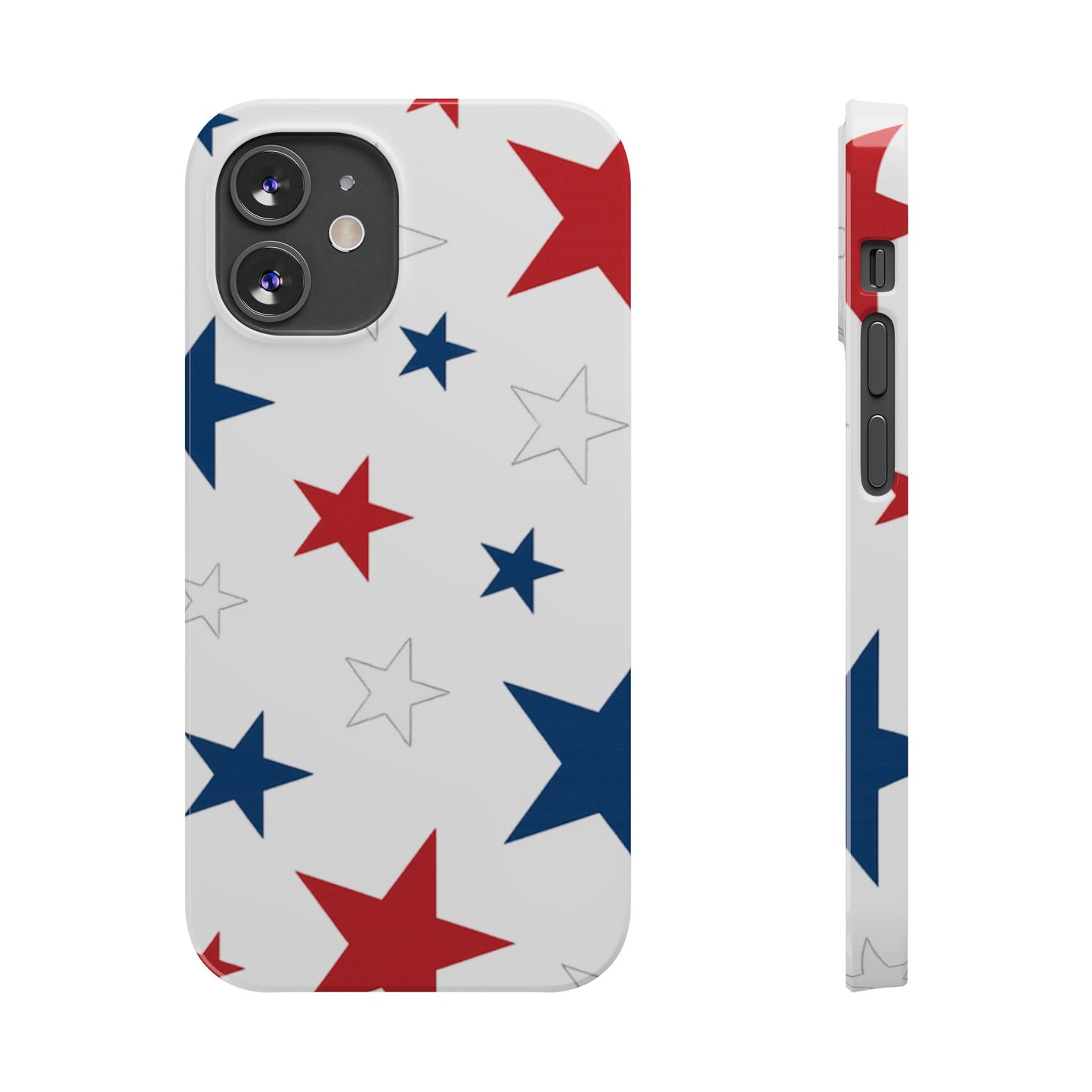 Red White and Blue Stars Slim iPhone Case