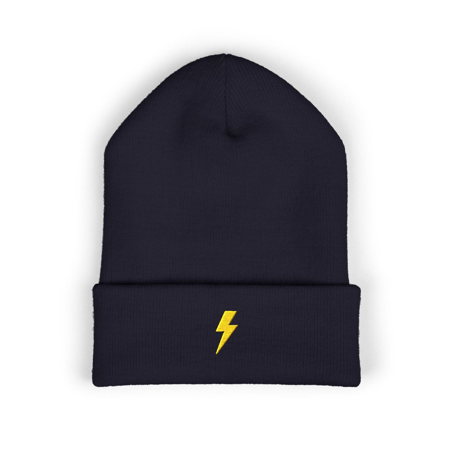 Lightning Bolt Embroidered Classic Cuffed Beanie
