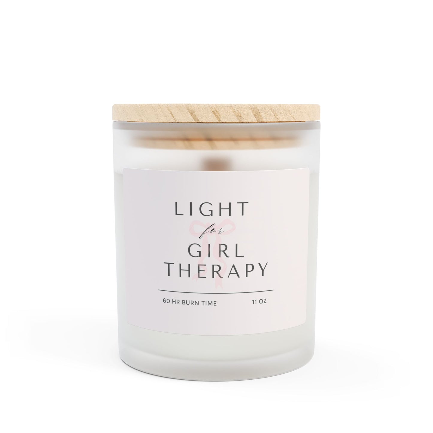 Light for Girl Therapy Frosted Glass Woodwick Candle