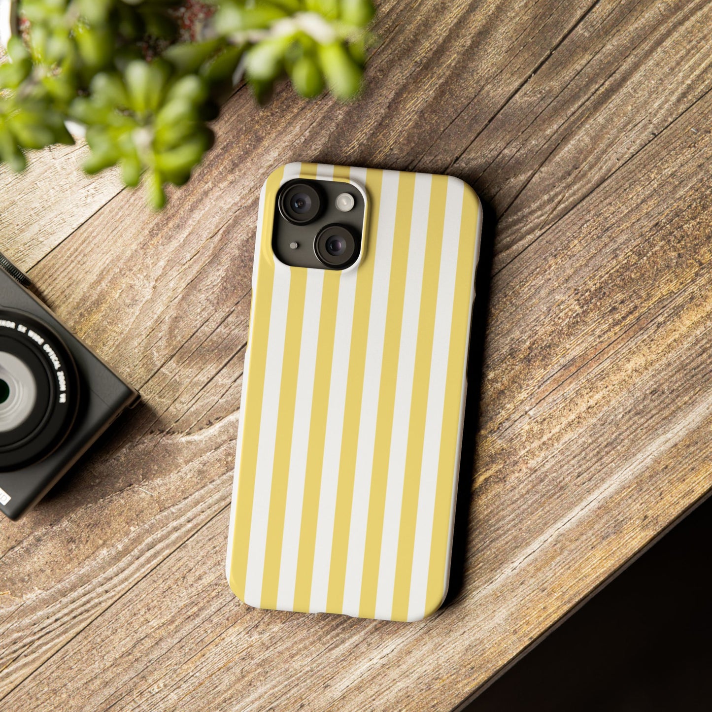 Yellow Striped Summer Slim iPhone Case