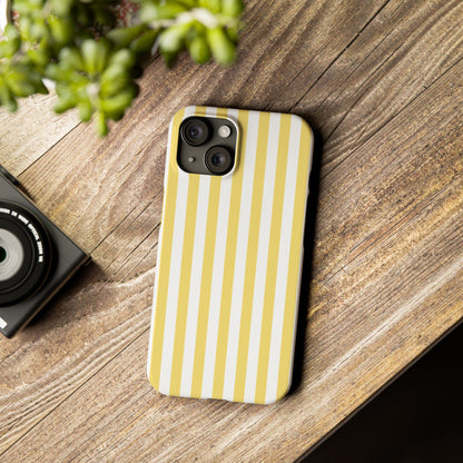 Yellow Striped Summer Slim iPhone Case