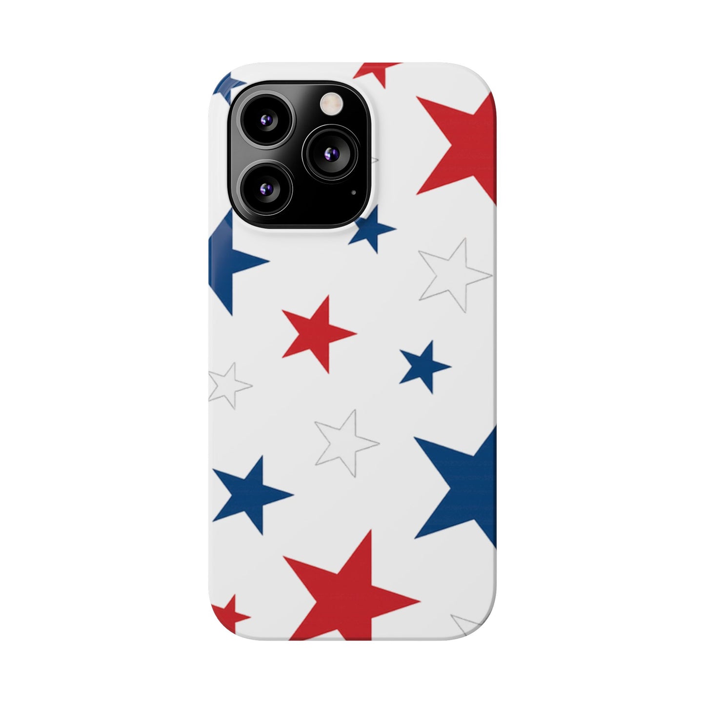 Red White and Blue Stars Slim iPhone Case