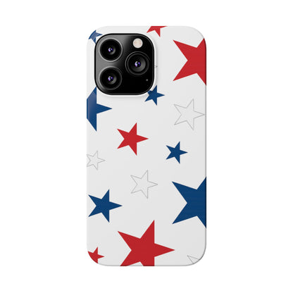 Red White and Blue Stars Slim iPhone Case