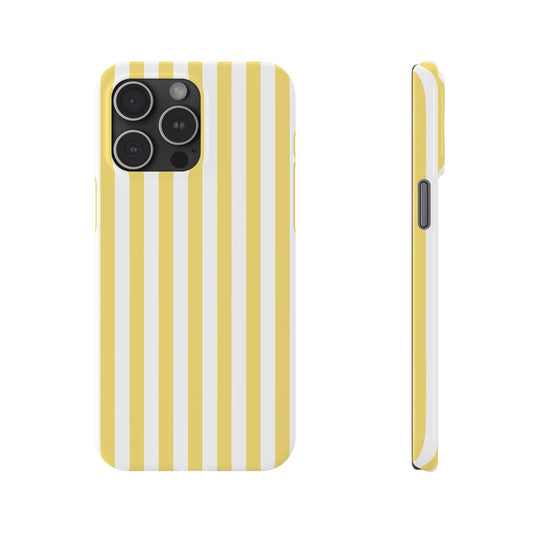 Yellow Striped Summer Slim iPhone Case