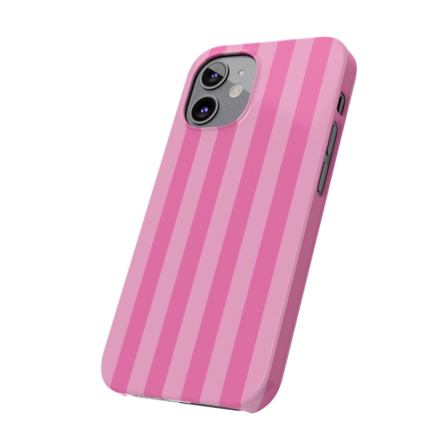 Pink Striped Slim iPhone Case