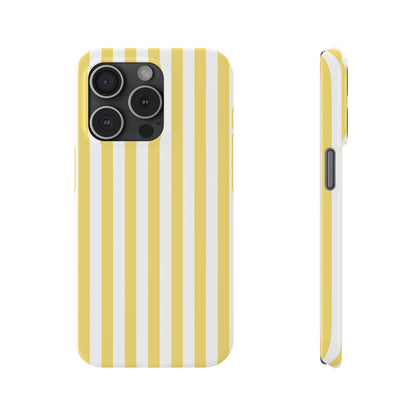 Yellow Striped Summer Slim iPhone Case