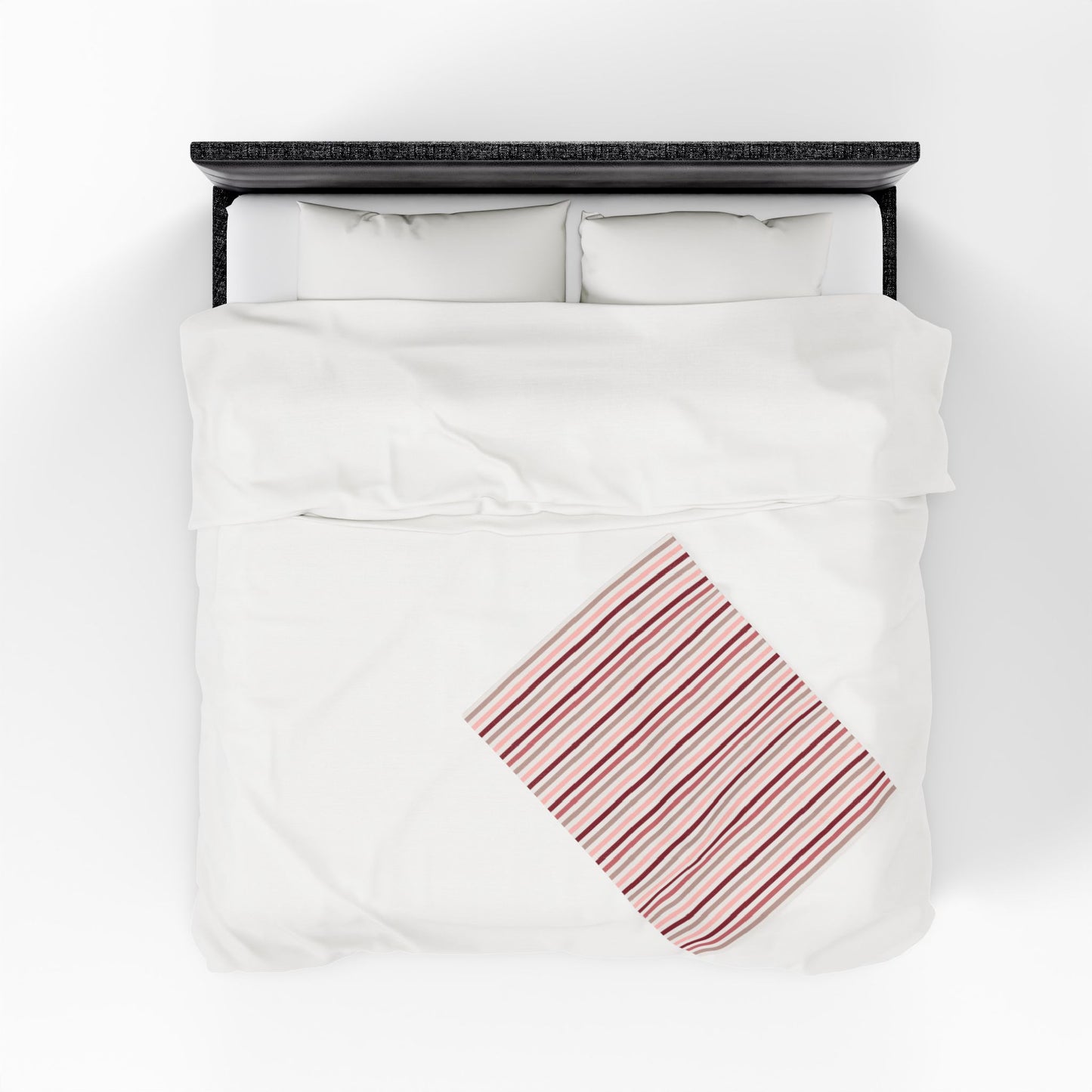 Love Stripes Velveteen Plush Blanket