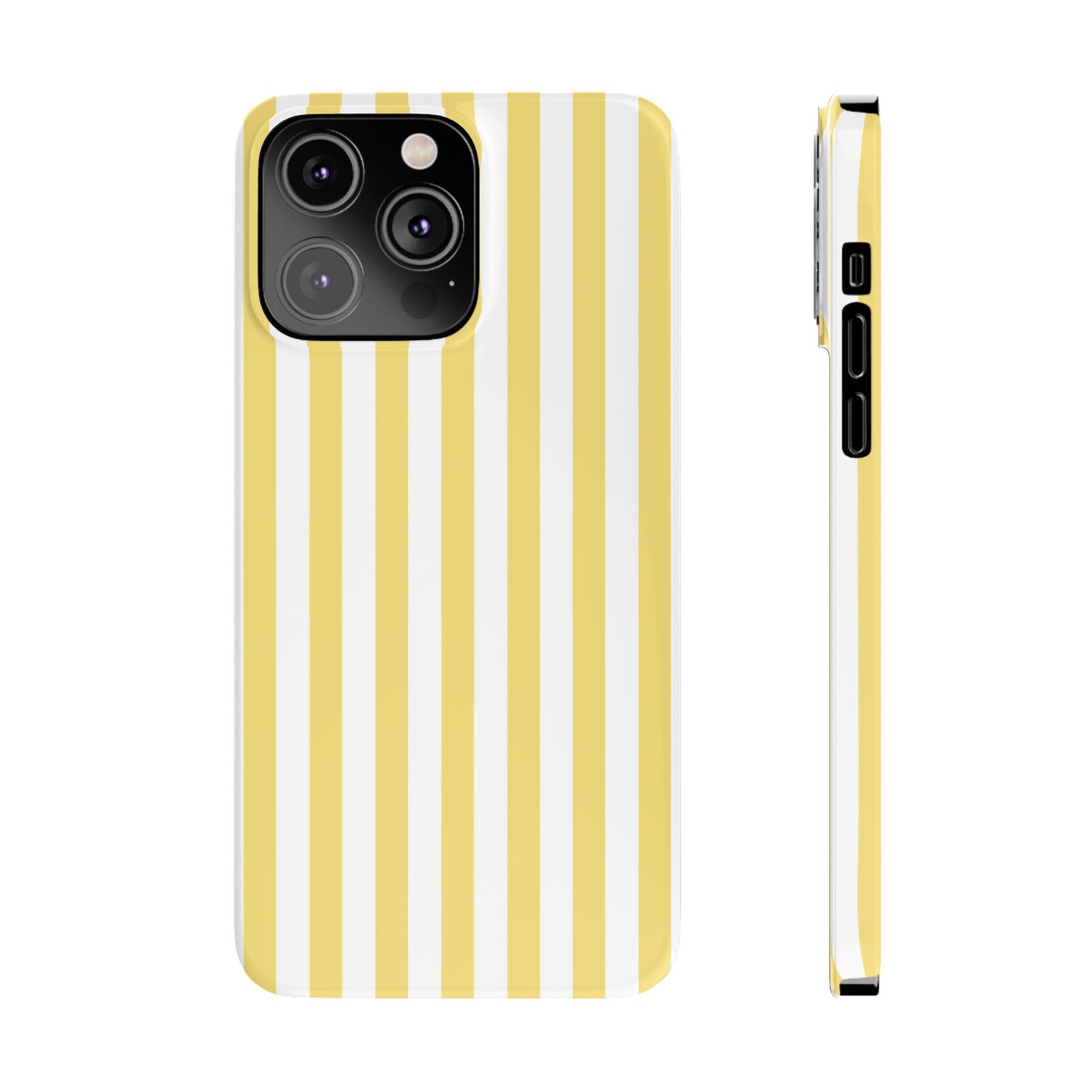 Yellow Striped Summer Slim iPhone Case