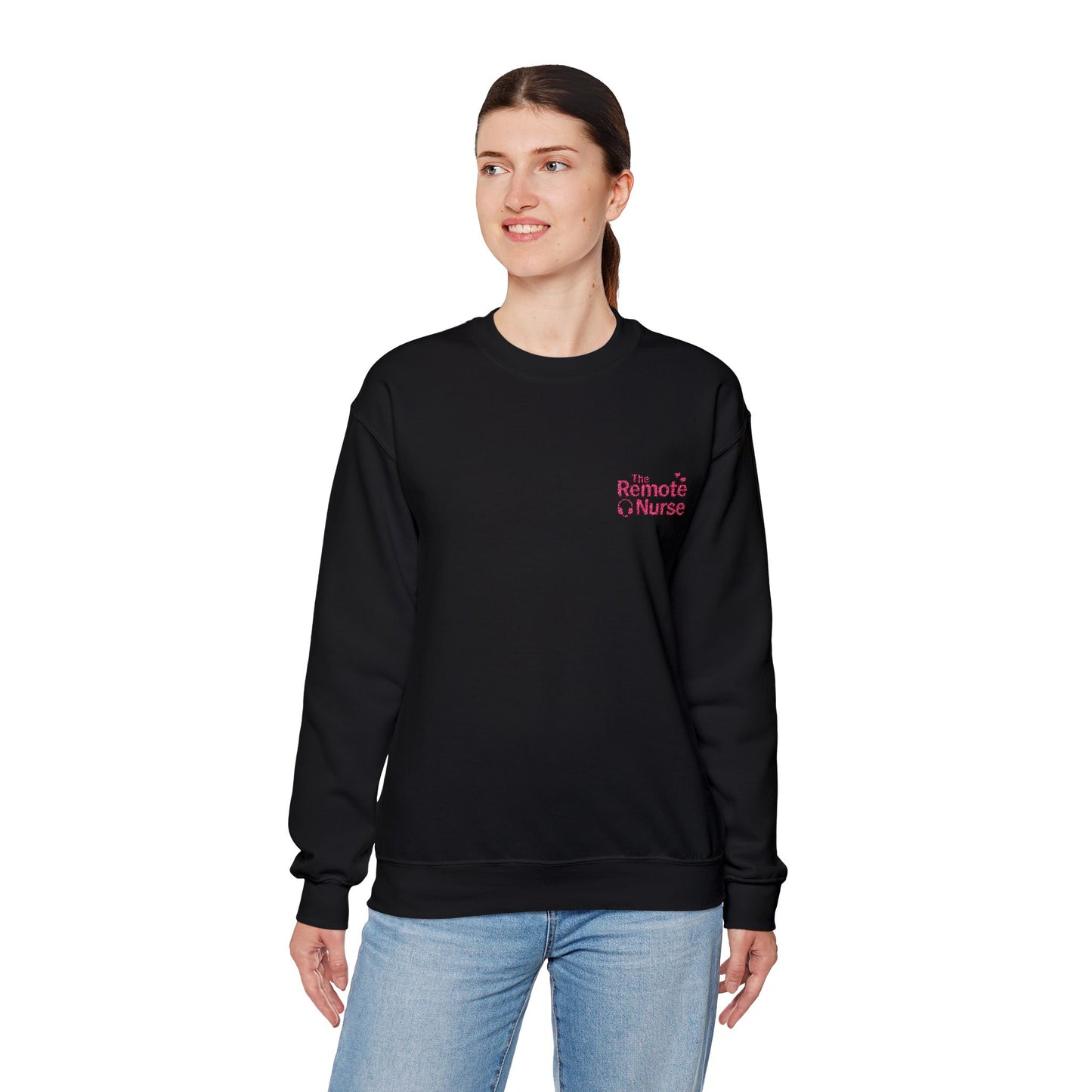 The Remote Nurse Embroidered Crewneck Sweatshirt