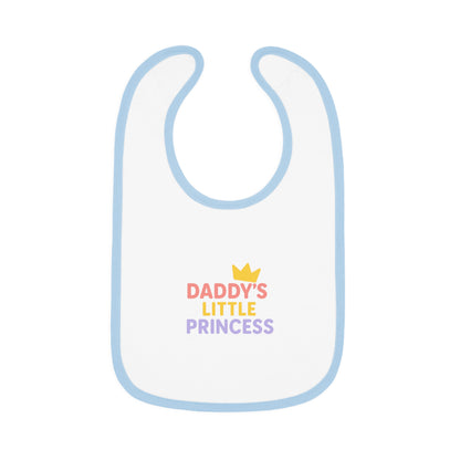 Daddy's Little Princess Baby Bib with Contrast Trim