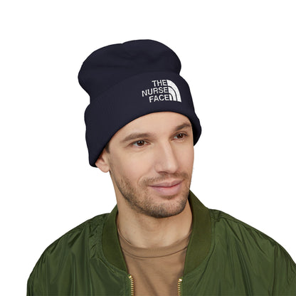 The Nurse Face Embroidered Classic Cuffed Beanie