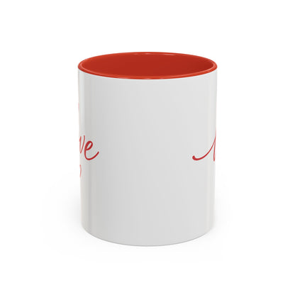 Love Script Accent Coffee Mug – Romantic Heart 11/15oz