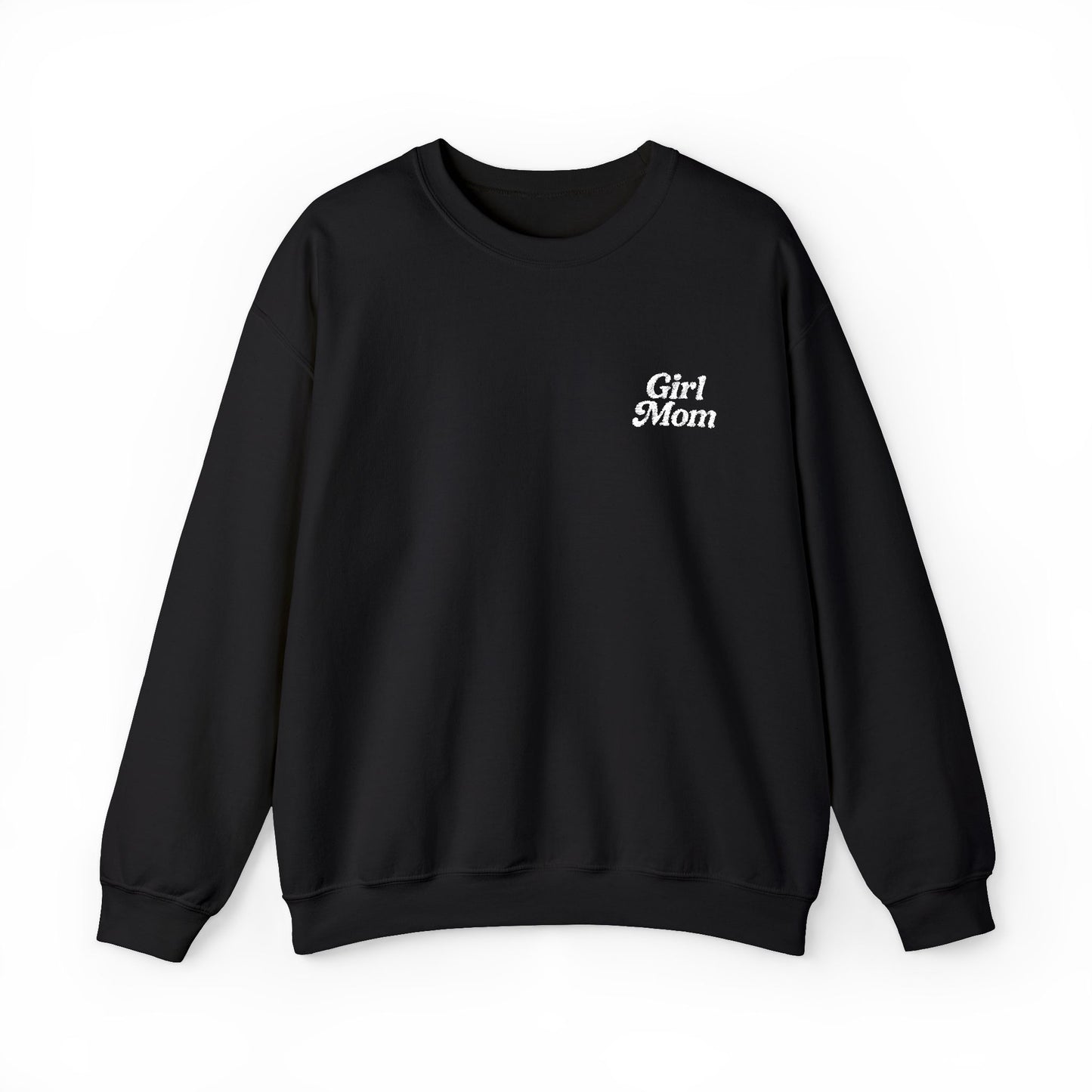 Girl Mom Retro Embroidered Crewneck Sweatshirt