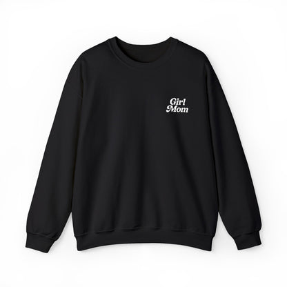 Girl Mom Retro Embroidered Crewneck Sweatshirt