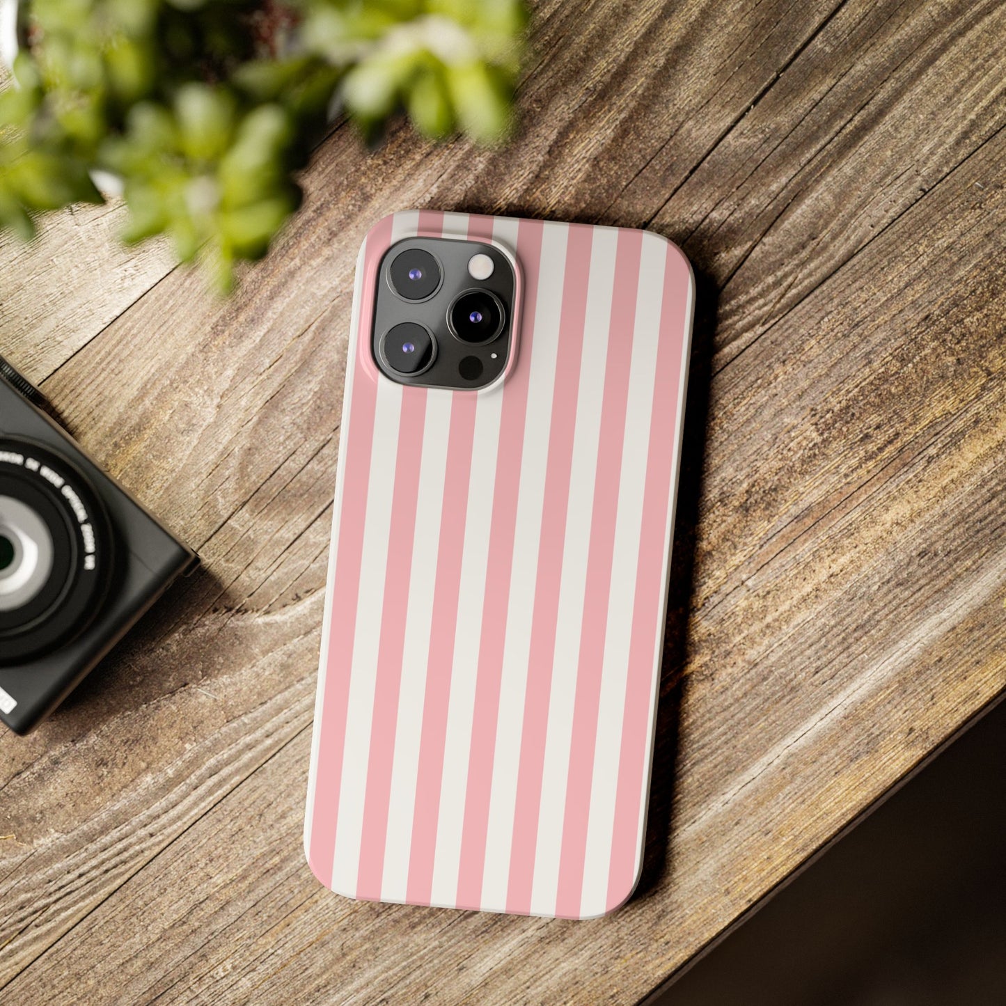 Pink Striped Summer Slim iPhone Case