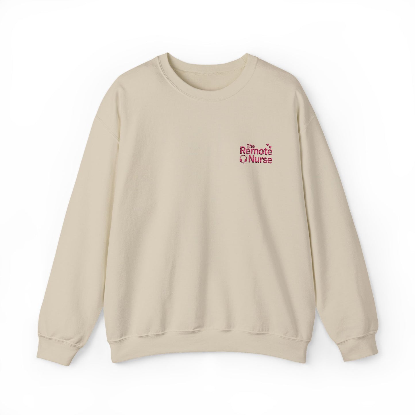 The Remote Nurse Embroidered Crewneck Sweatshirt