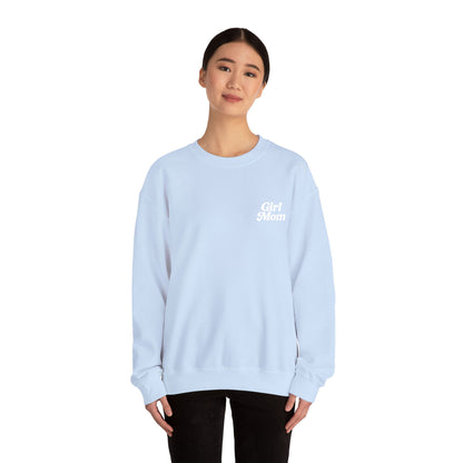 Girl Mom Retro Embroidered Crewneck Sweatshirt