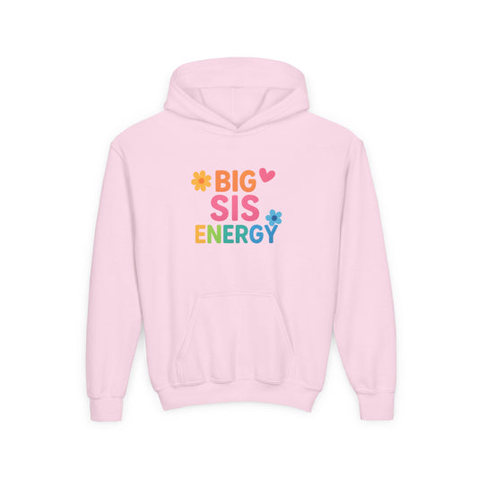 Big Sis Energy Kids Youth Hoodie