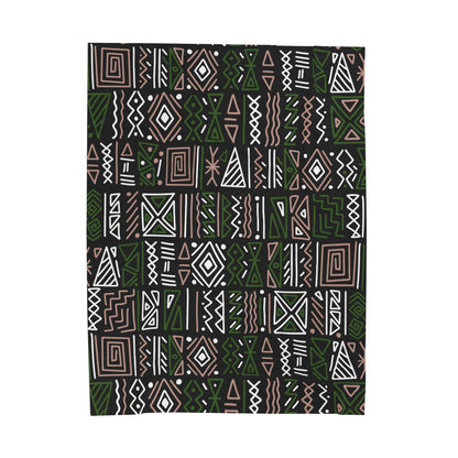 Nigerian Kente Cloth Velveteen Plush Blanket