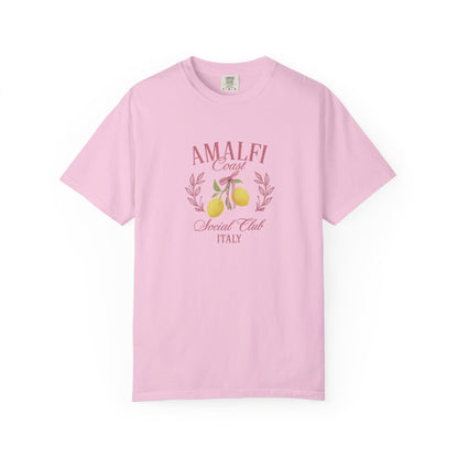 Amalfi Coast Social Club Pink Oversized T-shirt