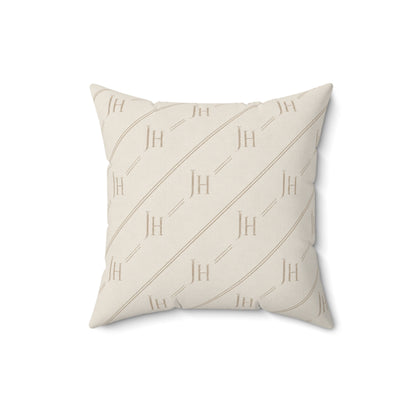 JH Signature Monogram Throw Pillow