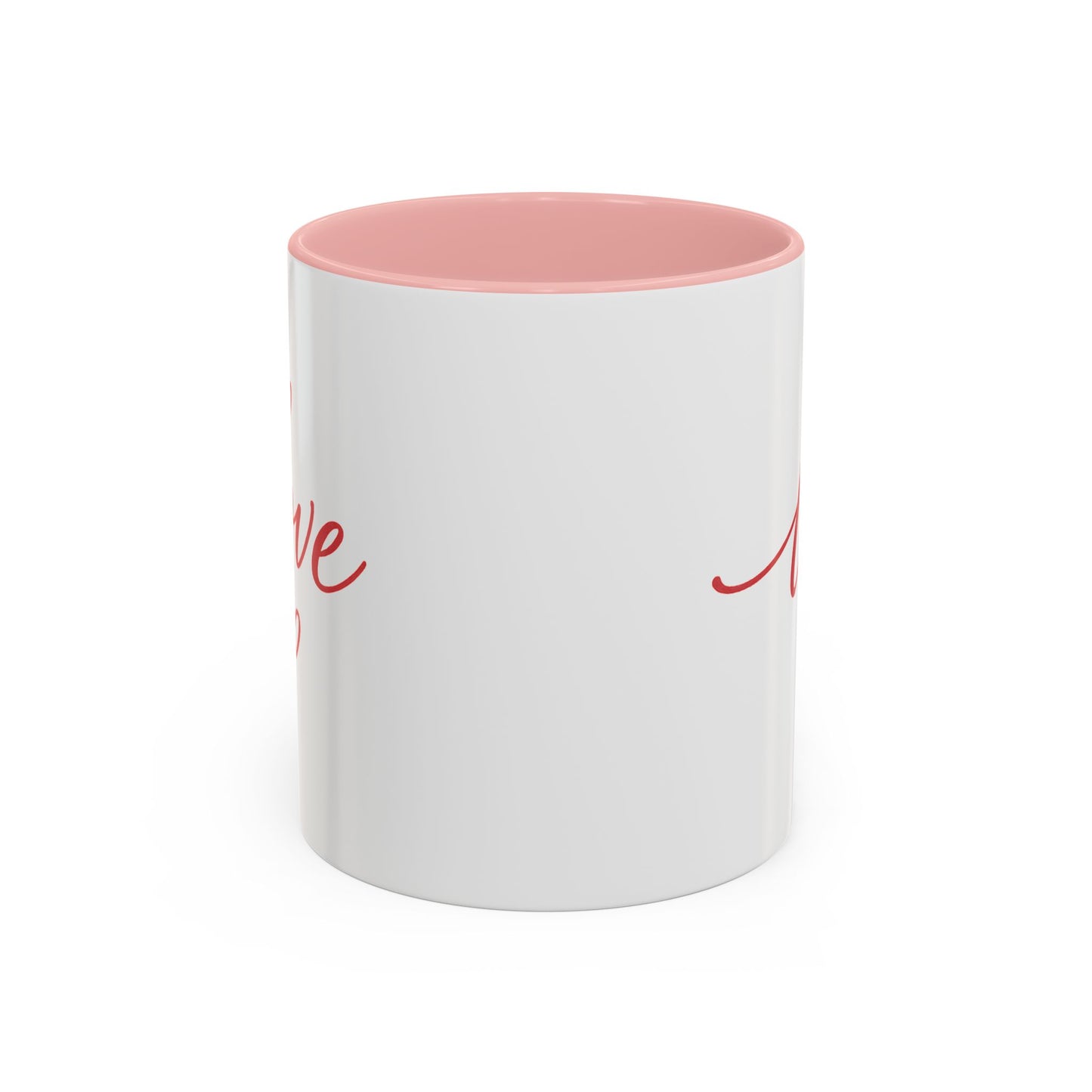 Love Script Accent Coffee Mug – Romantic Heart 11/15oz