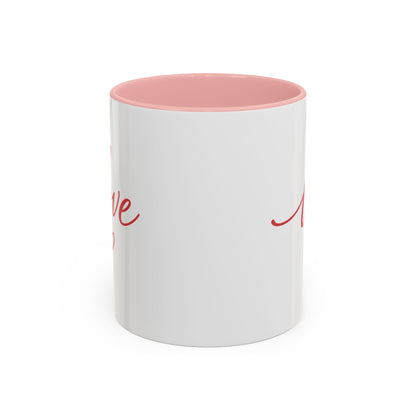 Love Script Accent Coffee Mug – Romantic Heart 11/15oz