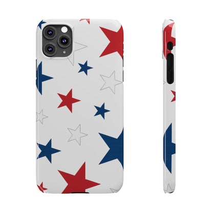 Red White and Blue Stars Slim iPhone Case
