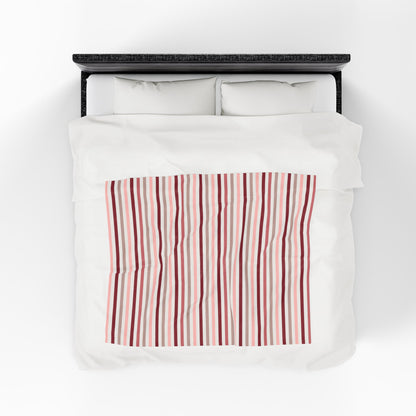 Love Stripes Velveteen Plush Blanket