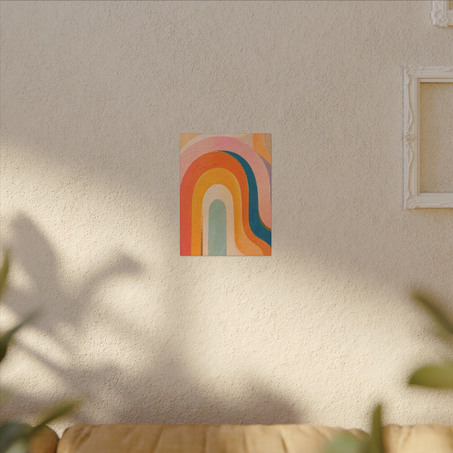 Retro Rainbow Arched Matte Canvas — Stretched Wall Art