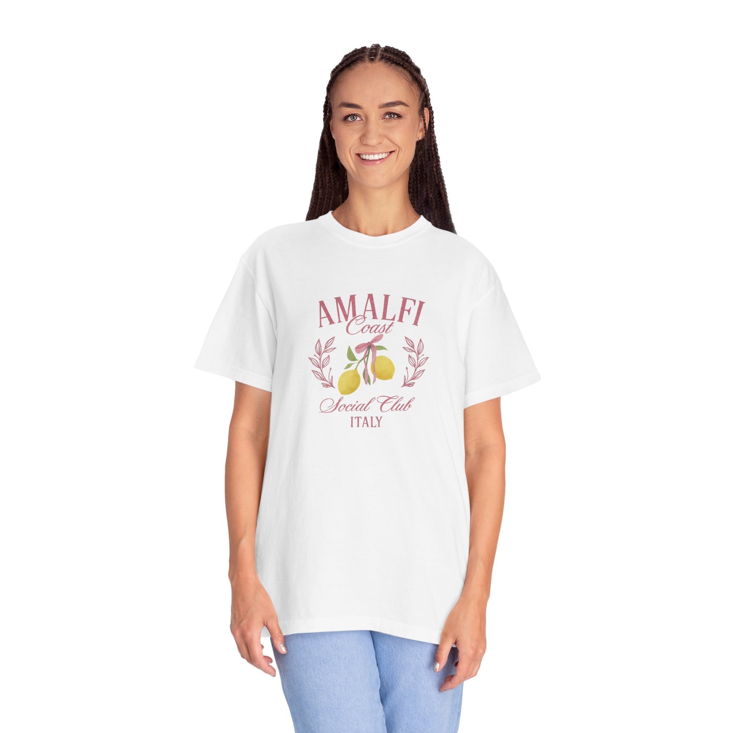 Amalfi Coast Social Club Pink Oversized T-shirt