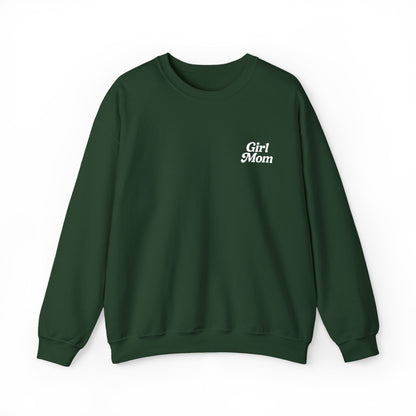 Girl Mom Retro Embroidered Crewneck Sweatshirt