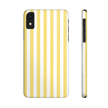 Yellow Striped Summer Slim iPhone Case