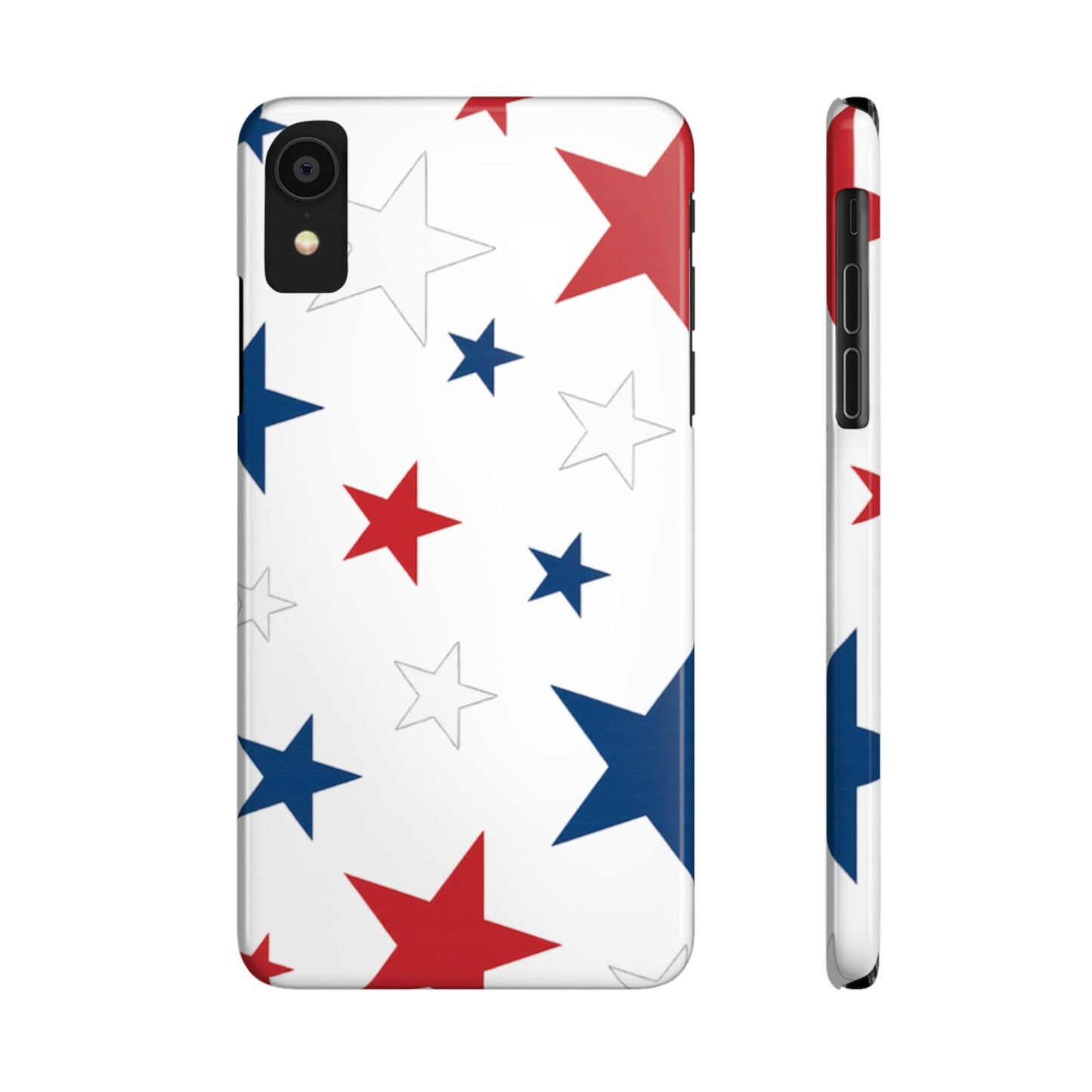 Red White and Blue Stars Slim iPhone Case