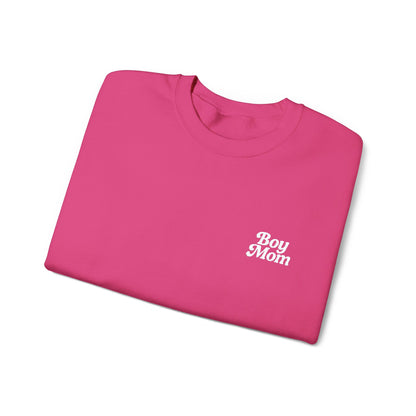 Boy Mom Retro Embroidered Crewneck Sweatshirt