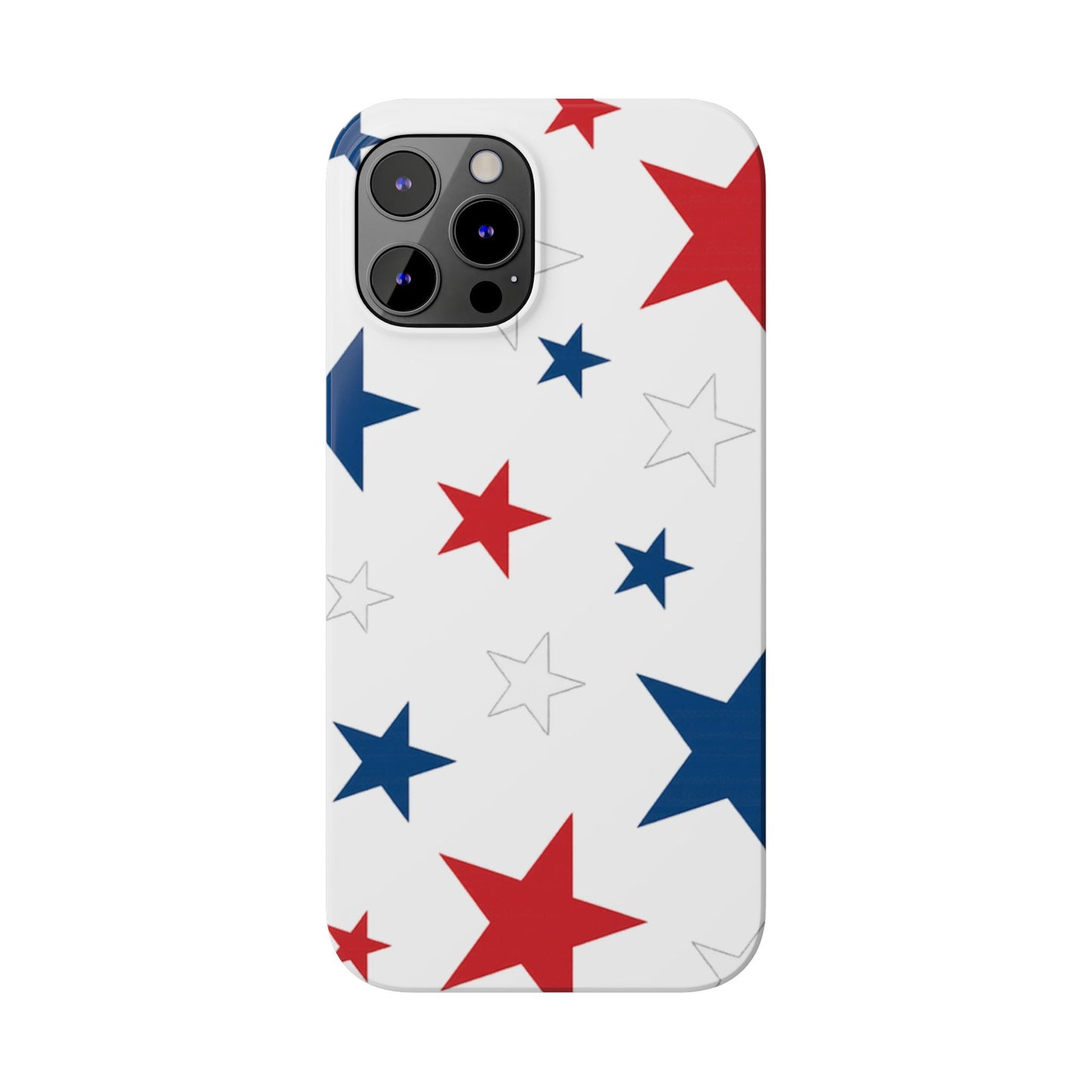Red White and Blue Stars Slim iPhone Case