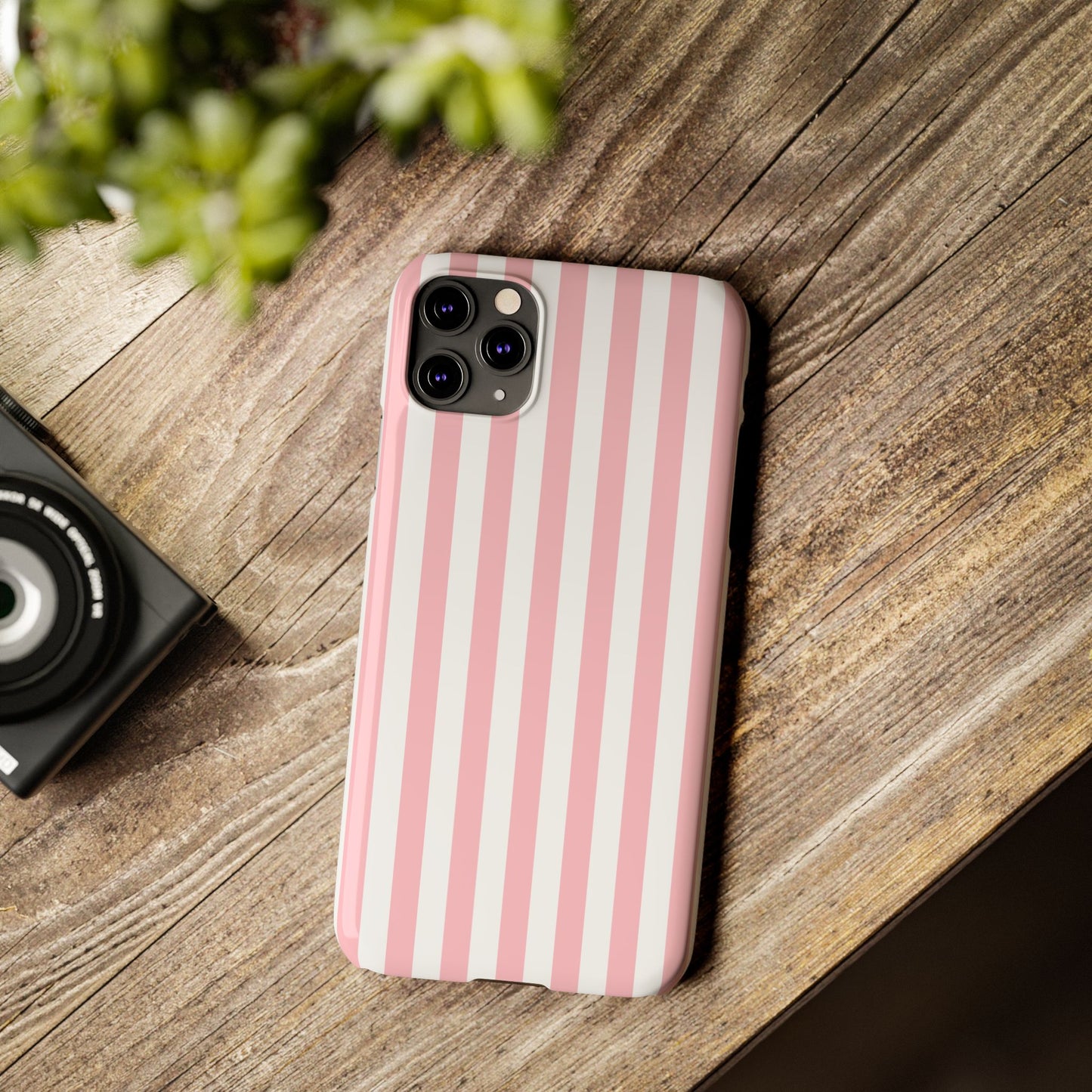Pink Striped Summer Slim iPhone Case
